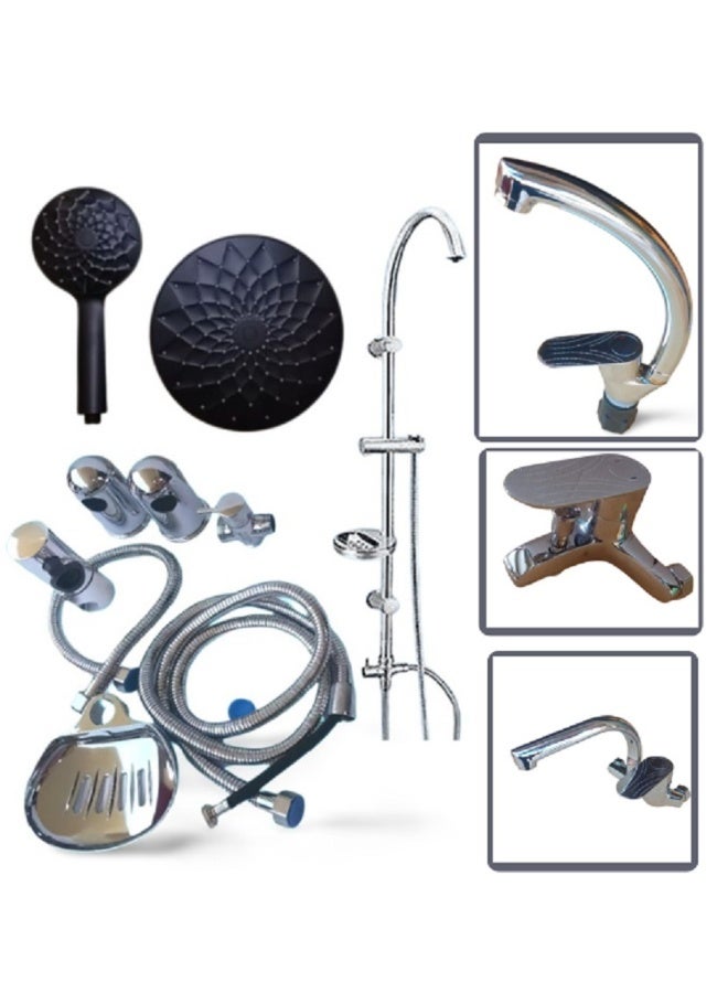 Complete shower set + 3-piece mixer set - Image 1